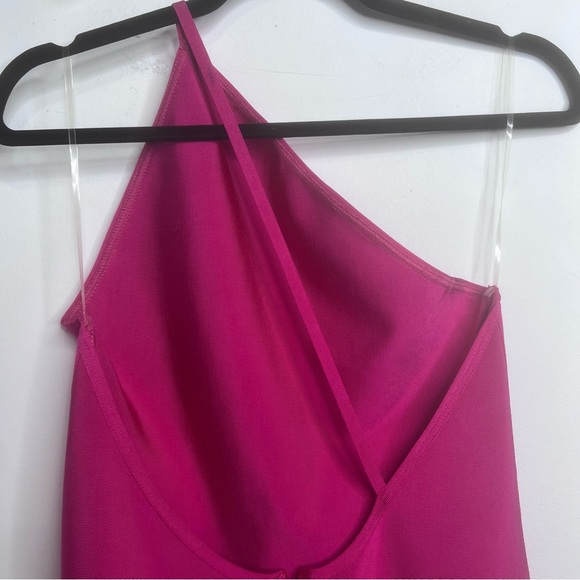 House of CB Hot Pink One Shoulder Bandage Dress Size Large - Picture 10 of 16